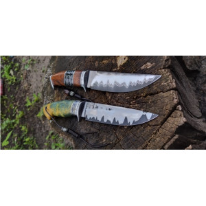 МИСЛИВЕЦЬ авторський ніж ручної роботи ALEXKNIFEMAKER, сталь К110 в обладках 95x18, 62 HRC. Photo 2
